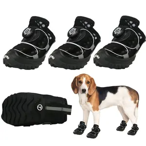 KIADOG Dog Shoes for Large Small Medium Dogs, Easy ON & OFF,Paw Protectors for Summer Hot Pavement, Waterproof Anti-Slip Dog Booties for Hiking Hardwood Floors