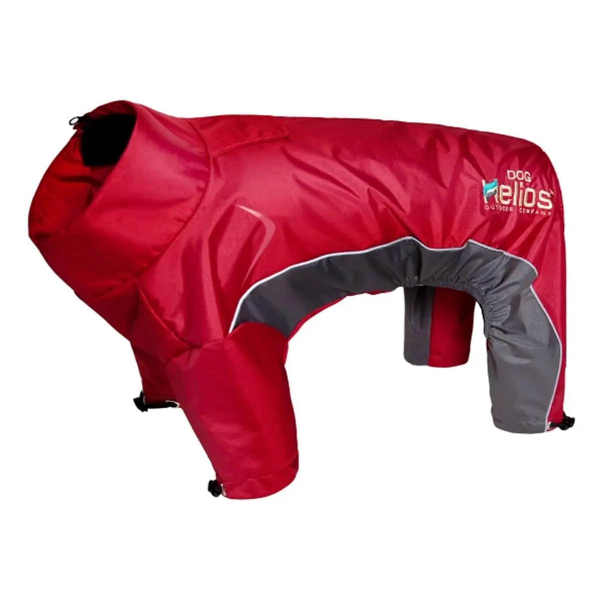 212 MAIN Command Blizzard Full-Bodied Adjustable Breathable Waterproof Dog Jacket - Extra Large, 3M Reflective Liner, Polyester Fleece, Embroidered Print, Cola Red, Graphic