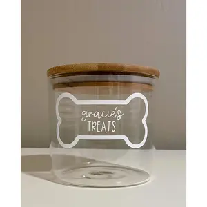 personalized treat jar • bone outline