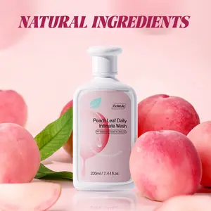 Peach Leaf Feminine Wash pH Balanced Intimate Cleanser With Lactic Acid For Sensitive Skin Gentle Hydrating Soothing Itch Relief Odor Control Daily Intimate Hygiene Natural Refreshing Formula Supports Healthy Intimate Balance