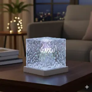 16-Color Remote Rainbow Aurora Night Light Projector, USB Powered Crystal Ambient Lamp, Low Energy Eye Protection Anti-Flicker for Living Room Bedroom, Creative Home Decor Gift for Fall Winter Season, Starlight Projector