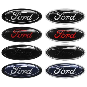 1PCS Car Front Grille Emblem Rear Trunk Hood Lid Logo Sticker Vehicle Decoration Accessory For Ford Focus mk2 mk3 Fiesta F150 F250 Ranger Mondeo mk4
