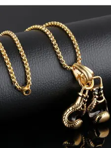 2026 New Vintage Fitness Boxing Gloves Titanium Steel Necklace, Engraved Bold Fashion Punk Pendant, Modern Versatile Accessories, Accessory for Men and Women, Modern Fashion Accessories, Statement Necklace