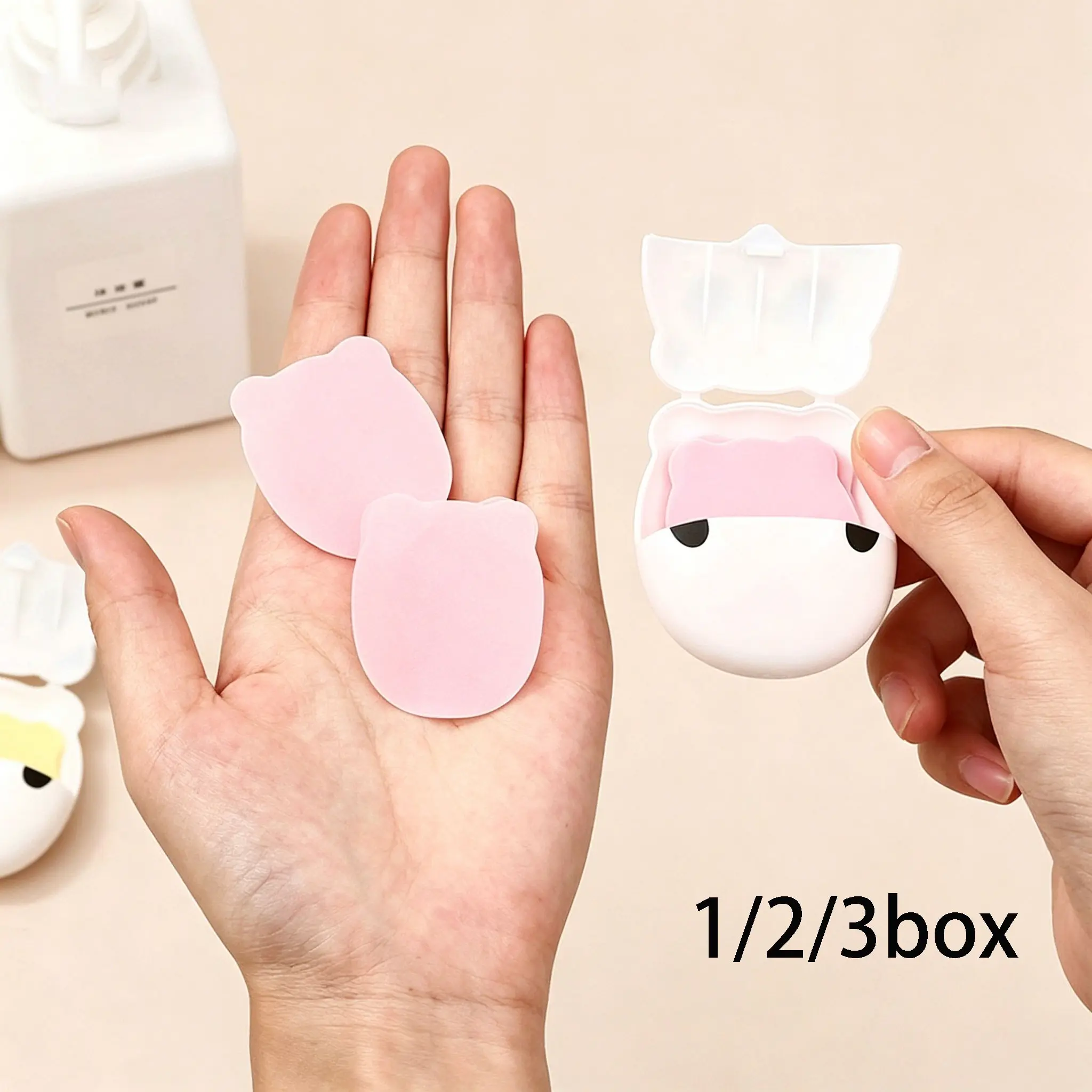 Mini Soap Sheets, Travel Disposable Soap Flakes, Rose Scent, Multifunctional Hand Soap Paper, Ideal for Camping, Hiking, Outdoor Use