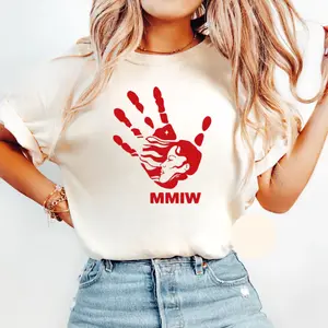 MMIW Red Hand Native American Shirt – Indigenous Women Awareness Tee  Indigenous Pride Support Justice for Native Women Indigenous Pride Awareness Gift Support Native Community