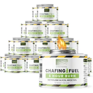 6-Hour Chafing  Cans - Canned Heat  for Chafing Dishes,  Warmers, Buffet Warmers, Gel , Chafer , 6 Hour  - 7.4 oz, 24-Pack