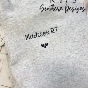 Custom RT Sweatshirt, Rad Tech Quarter Zip Jacket, Skull Jacket, Rad Tech Sweatshirts, Ash Sweatshirt, Gray Sweatshirt, Ash Custom Work Jacket