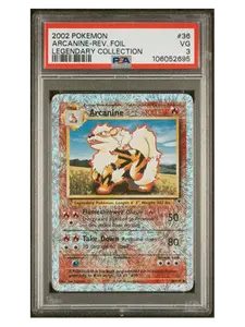 Psa 3 Arcanine Reverse Foil Pokemon Legendary Collection #36 Eng Qty 1 Graded VG