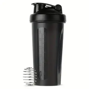 Protein shaker bottle with stirring ball, rectangular sports water bottle, PVC free, ideal choice for gym supplements and summer moisturizing, sports drink bottleRAIMENTRY