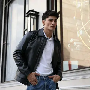 Matrix Inspired Jacket- Premium Full Grain, Lambskin, Lightweight Leather Jacket, Black. Highest Quality, Timeless Style & Unbeatable Price!