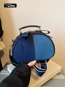 Versatile Denim Bag with Smooth Zipper Design, Single Shoulder Crossbody, Ideal for Daily Use, Work, Commuting