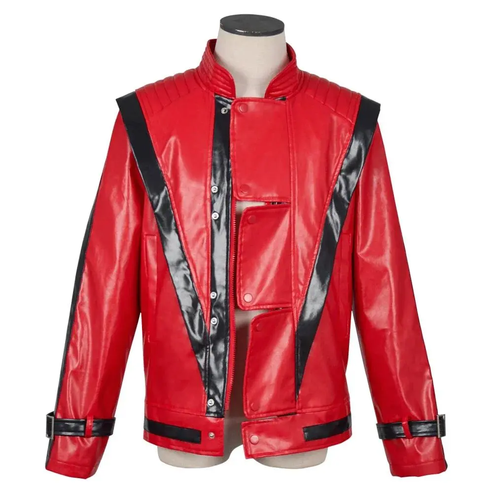 Michael Jackson Jacket in Thriller MTV Red England Retro Leather Collection Outwear