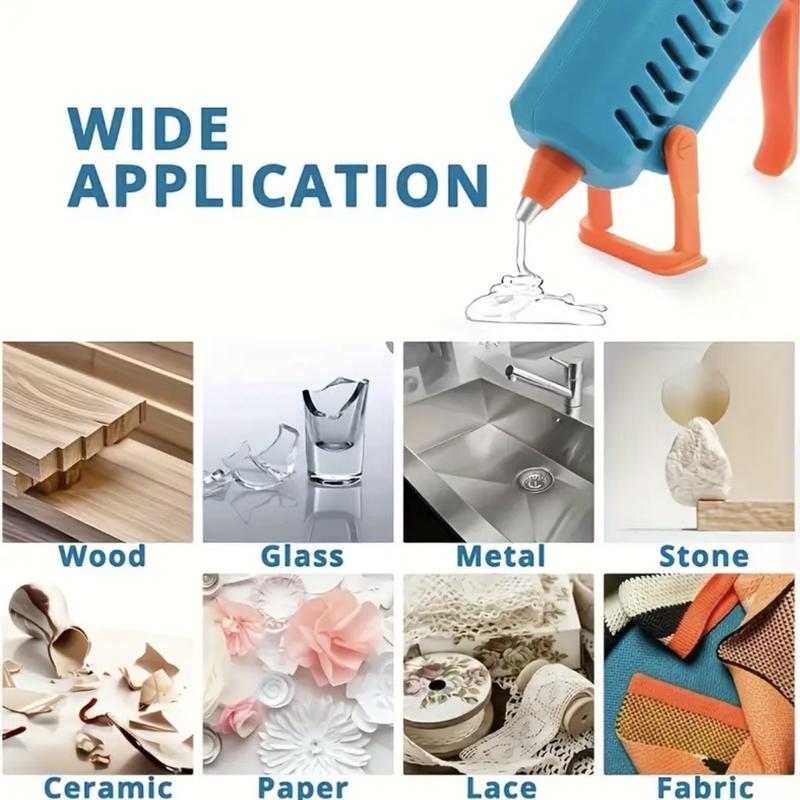 High-Strength Hot Melt Glue Stick 7mm, Strong Adhesion, Strong Adhesive for Paper Wood Plastic Glass Ceramic, Perfect for DIY Crafts