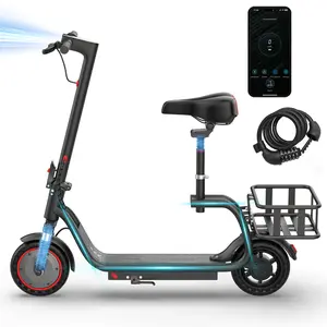 AOPO Electric Scooter with Seat, 350W motor, 36V battery, top speed 19mph. Foldable design with APP control, dual brakes, and dual suspension. Ideal for commuting, campus rides, and short city trips. SpringStatements