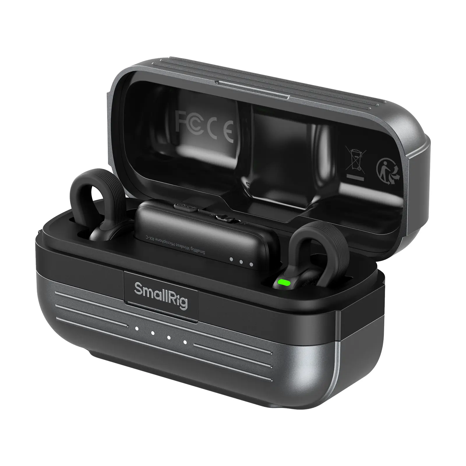 SmallRig S70 Wireless Wireless Microphone with Charging Case, 3-Level Noise Reduction & Safety Track Recording, Compatible with Pocket 4 DJI Osmo Camera Podcast Recording