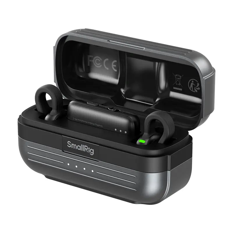 SmallRig S70 Compact Lapel Rechargeable Wireless Encrypted Mic - Clip-On for Clothes, Content Creator Device, 3-Level Noise Reduction, Safety Track Recording, USB-C, Compatible with Pocket 4/DJI Osmo Cameras for Podcast Streaming
