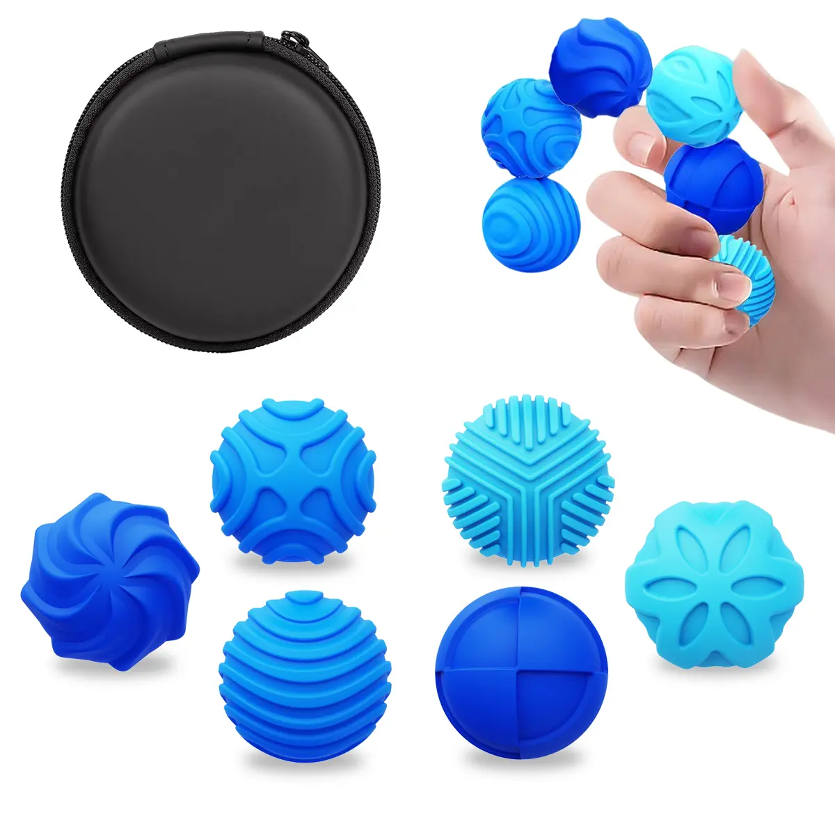 Magnetic Silicone Sensory Fidget Balls Magnet BallsFidget Toys for Teens Adult ADHD Autism Anxiety Stress Relief Gadgets Office Desk Christmas Gift