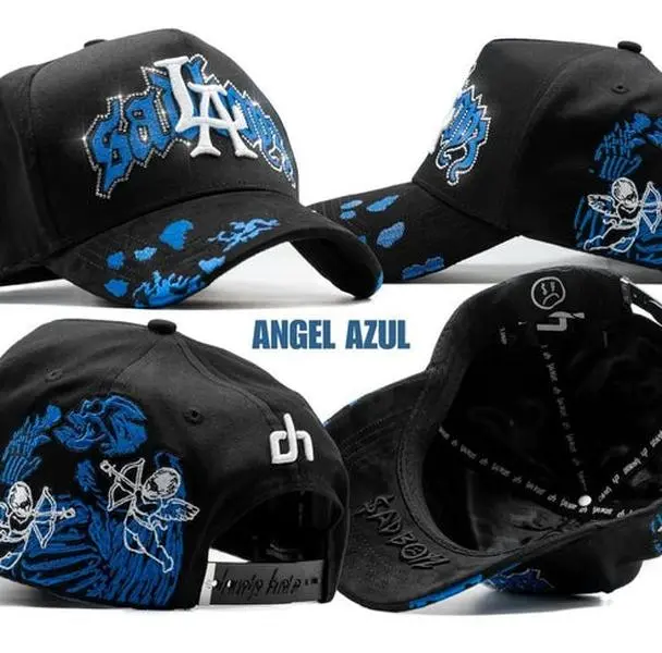 Y2K Dandy Hats x Junior H Angel Azul Sad Boy Embroidered  display picture 1