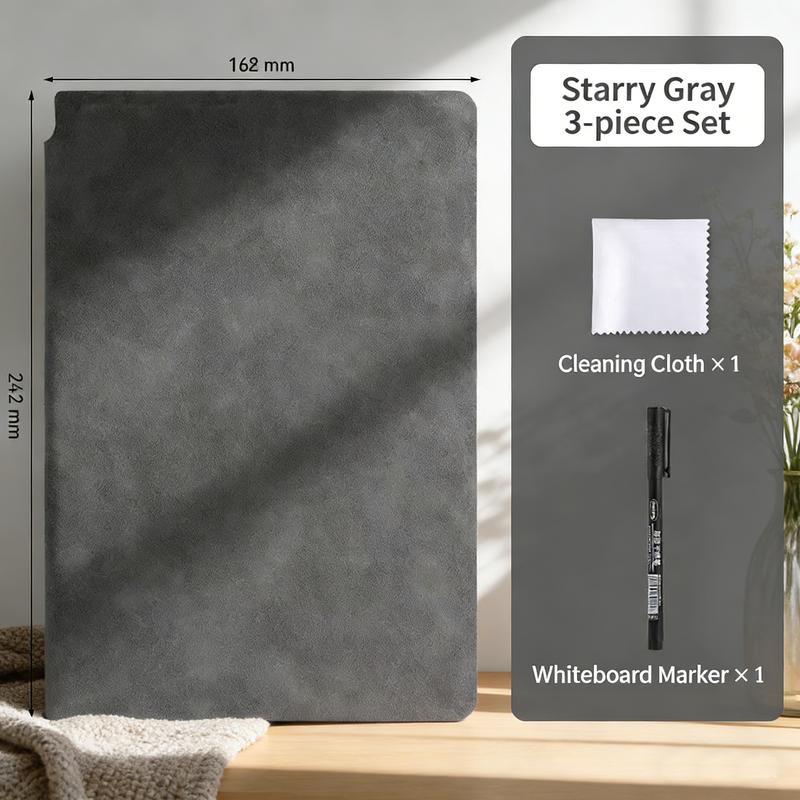 Whiteboard Notebook Portable Rewritable Desktop Notepad Message Board, Wordboard Draft Folding Handwriting Board