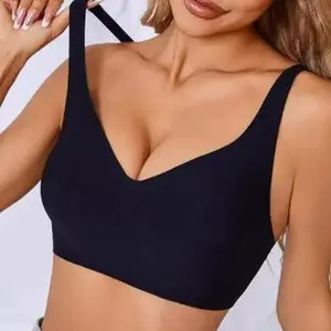 COKE Sexy seamless sports bra, breathable sports bra, wire-free, push-up bra for small breasts, anti-sagging, and makes large breasts appear smaller