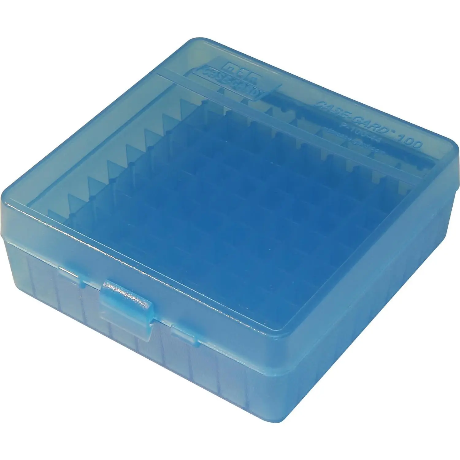 USA-Made Plastic P-100-44 Flip-Top Ammo Organiser Box with Lid, Fits 41/44/45 Cal Bullets, Festive & Party Gift Accessory