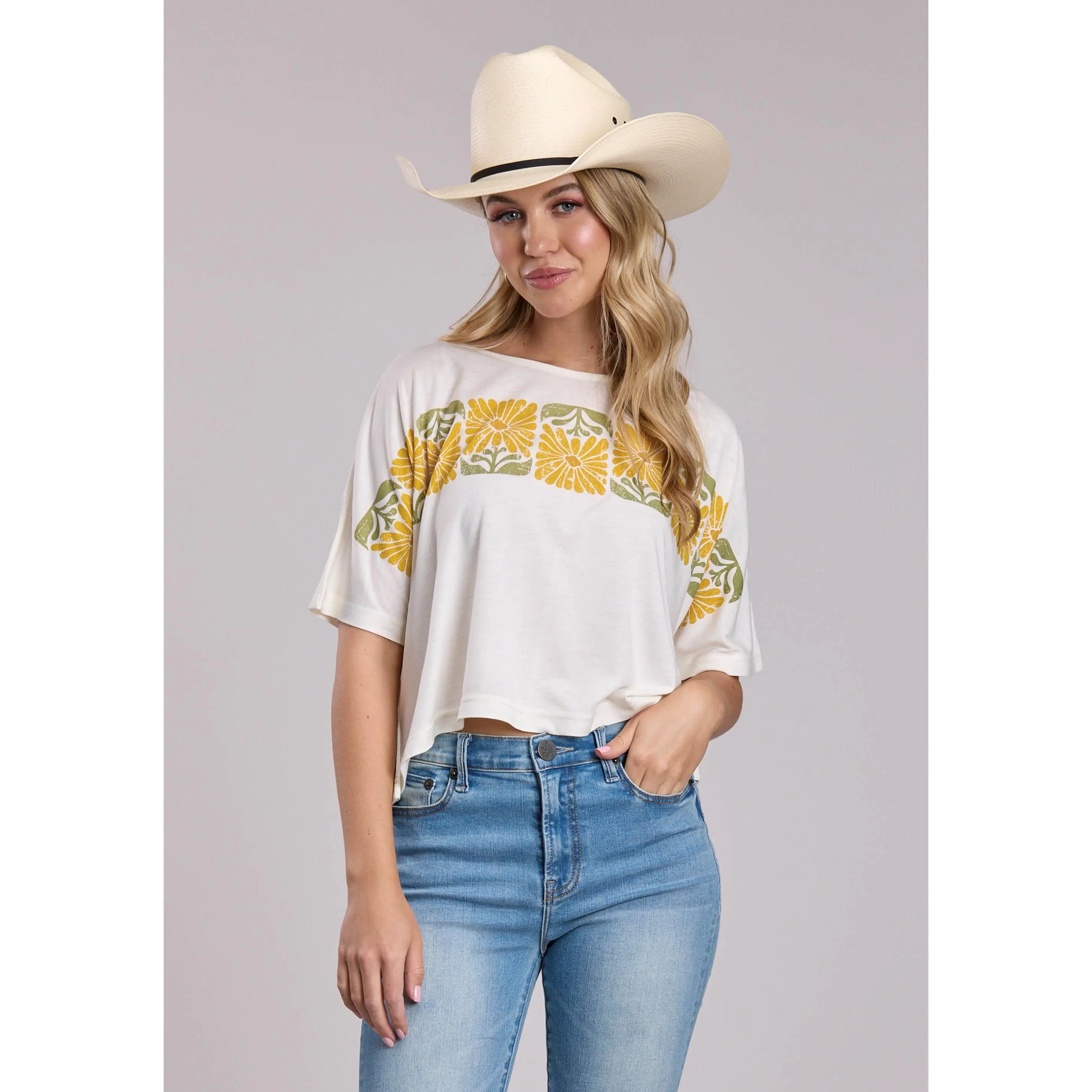Womens Roper Poly Rayon Crew Neck Jersey Short Sleeve Shirt