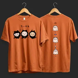 Double-Sided Halloween Chiikawa Hachiware Usagi shirt, Cute Japanese Anime Manga Inspired Shirt, Unisex Shirt, Birthday gift for Men Women