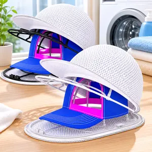 Baseball Cap Washer Cage for Washing Machine & Dishwasher, Hat Shaper Protector Keeps Caps Clean & Not Bent,(Free Gift-White Zipper Mesh Bag)，Christmas Gift Option