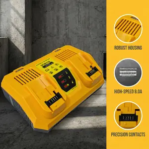 DCB102 20V MAX Battery Charger Replacement Dewalt Battery Charger, 2 Port Charger  Dewalt 12V-20V Batteries