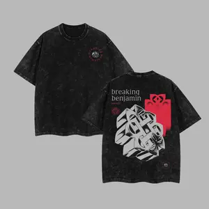 [$$$ROCKLIFE] Breaking Benjamin 2025 Retro Unisex Acid Two Sides Washed Hoodie Shirt, Hard Rock Energy Meets Modern Alt-Streetwear ,Rock Band Washed Shirt, Oversized Vintage Tee, Heavy Metal Merch, Gift for Rock Fans