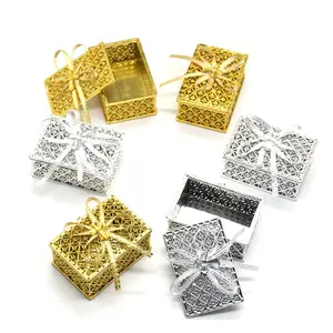 4pcs Vintage Hollow Out Jewelry Box, Butterfly Cross Bead Necklace Box, Mini Plastic Storage Box, Wedding Party Gift Box, Multicolor Decorative Box