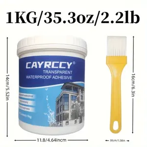 CAYRCCY 35 Oz Transparent Waterproof Sealant, Super Strong Invisible Waterproof Agent, Leak-Proof Waterproof Sealant Adhesive Coating for Kitchen, Garden, Roof, and Walls waterproofing solution