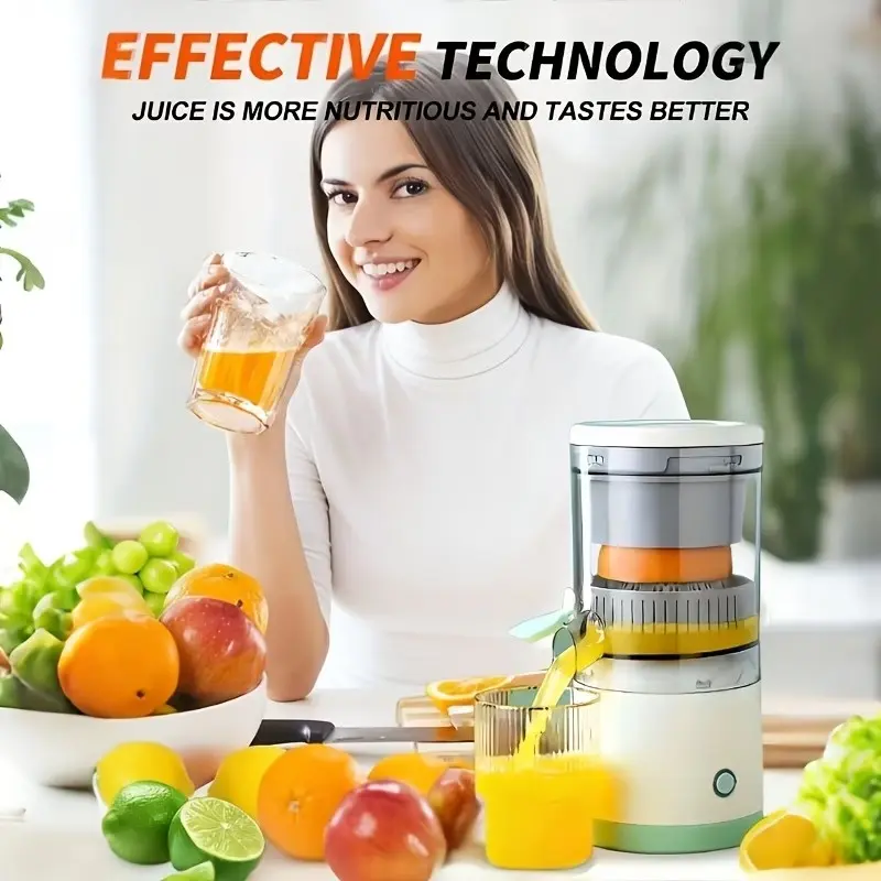 Portable USB Rechargeable Juicer Set, Fruit Juicer, Multi-Functional Citrus Squeezer, Orange Juicer Machine with Li-Ion Battery, Food Grade Abs Cup, High Aesthetic Practical Juice Maker, Multifunctional Juicer