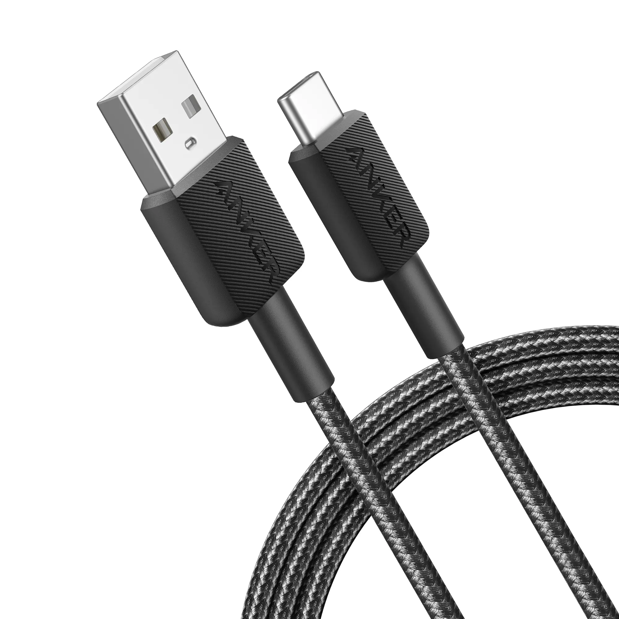 Anker Braided USB-A to USB-C Cable, 6 ft, Black