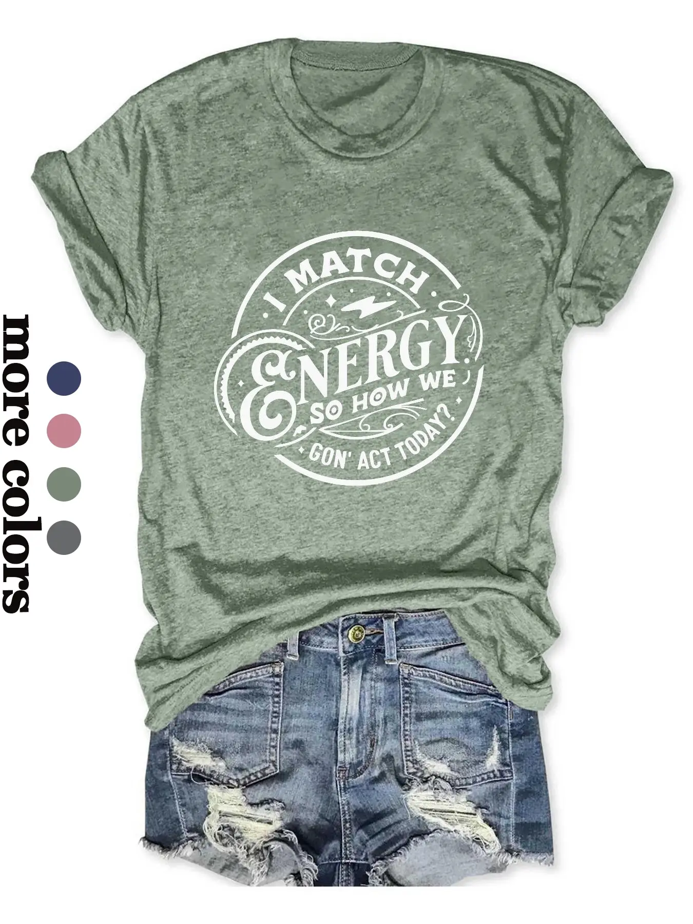 Women's Letter Graphic Print Round Neck Tee, Fashion Casual Short Sleeve T-shirt for Daily Wear, Ladies Summer Clothes