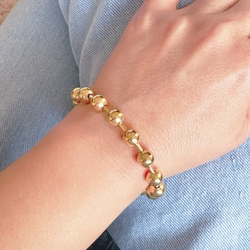 Forever Keeper Ball Chain Bracelet 14k gold 7/8 inches
