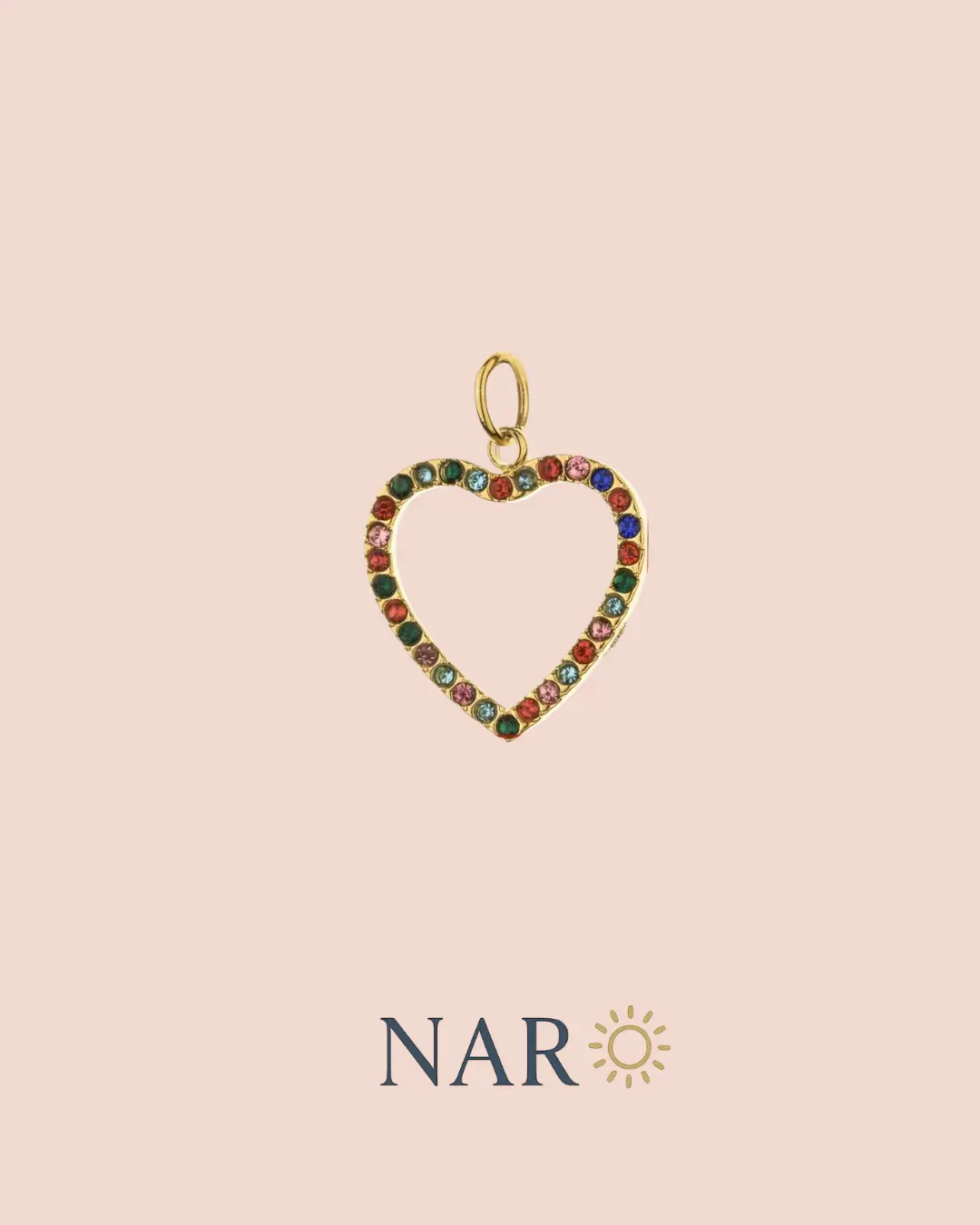Rainbow Heart Charm