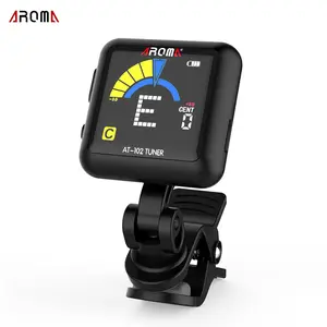 AROMA Rechargeable Guitar Clip-on Tuner For Chromatic Guitar Bass Violin