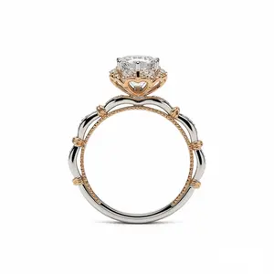 925 Sterling Silver Synthetic Moissanite Ring