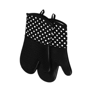 Long Thick Heat Resistant Silicone Gloves for Kitchen Microwave Oven Steamer Commercial Baking Anti-Scald Protection