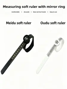 Ring Size Measurer Set, Includes Magnifying Glass, Clear Reading, Plastic Ring Sizer, Sizes 1-17, Ideal for Jewelry Shopping