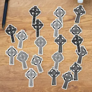 Stickers Pack 20 Pcs Celtic Skateboard Cross Car Bumper Bike Vinyl Aesthetic Laptop Water Colorful Guitar Luggage Bottle Waterproof
