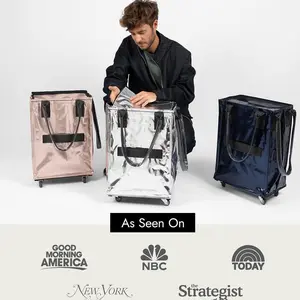 HULKEN Large Ultraviolet Reusable Grocery Bag On Wheels Shopping Trolley Rolling Tote with Zipper Closure Lightweight Folds Adjustable Household Organiser Steel Heel Organizer - Folding Plastic