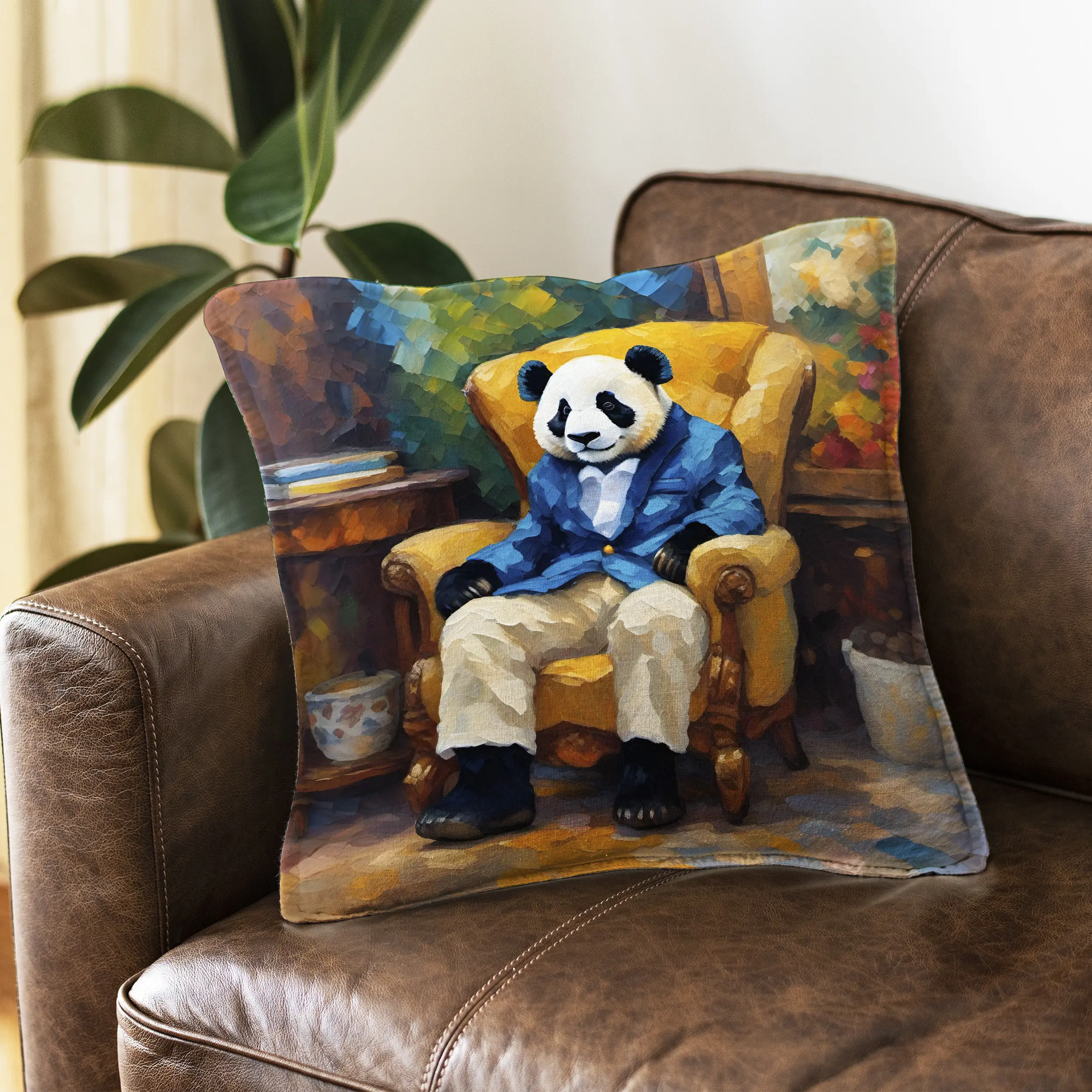 PS Prep Oliver  Brooklyn Bear Pillow, Soft Furnishing Accessory, 18X18 snuggler pillows 90s
