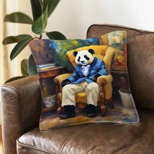 PS Prep Oliver  Brooklyn Bear Pillow, Soft Furnishing Accessory, 18X18 snuggler pillows 90s
