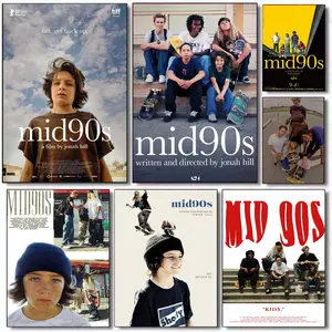 Mid90s TV Movie 90 Poster HD, Vintage Wall Art, Waterproof Self-Adhesive Art Wall Print for Living Room Bedroom Home Decor Gift Fade-Resistant Easy-Apply Durable Multiple Sizes, Home Decor Accessory