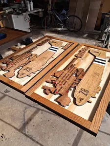 30 x 15 Tico Belle laser cut and Engraved wall hanging