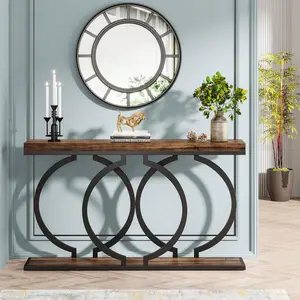 55-Inch Modern Gold Console Table For Entryway Table, Narrow Long Sofa Table Behind Couch Table Accent Table For Living Room
