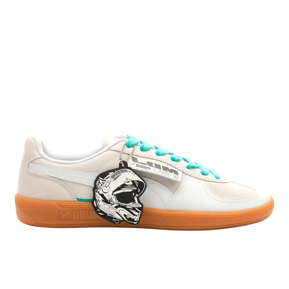 PUMA Mens Mercedes Amg Petronas F1 X Mad Dog Jones Palermo Lace Up Sneakers Shoes Casual - Off White PUMA Mens Mercedes Amg Petronas F1 X Mad Dog Jones Palermo Lace Up Sneakers Shoes Casual - Off White