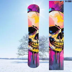 1 large street graffiti wind colorful skull snowboard sticker, personalized trend snowboard decorative sticker, snowboard sticker, snowboard board decorative sticker, snowboard board surface sticker/personalized snowboard decoration, a must for snowfield